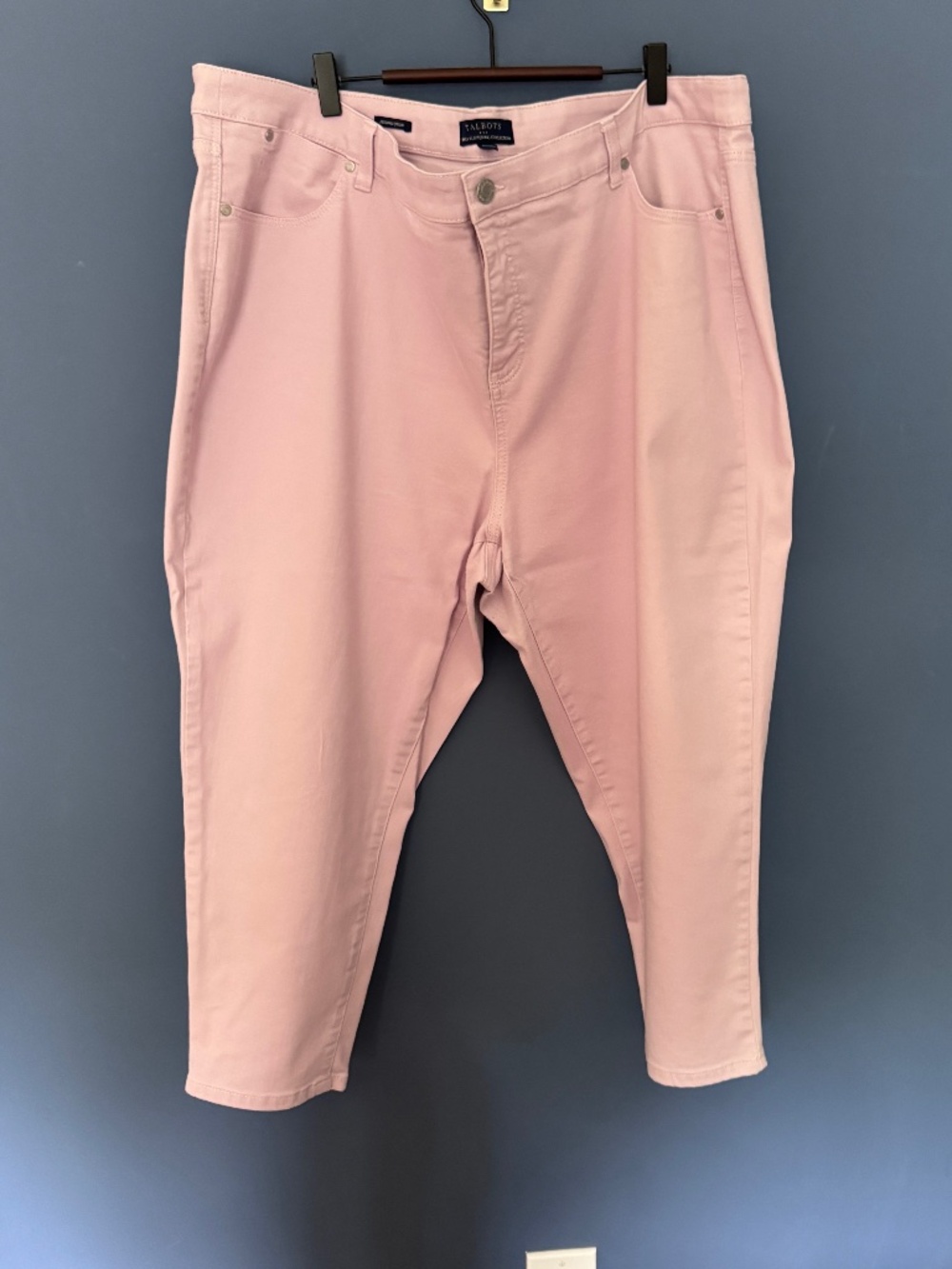 Talbots Pink Jegging Crop Jeans Size 24W in EUC